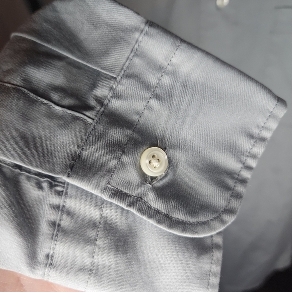 Christian Dior Monsieur Gray Button Down Size 14.5 32/33 - Picture 6 of 8